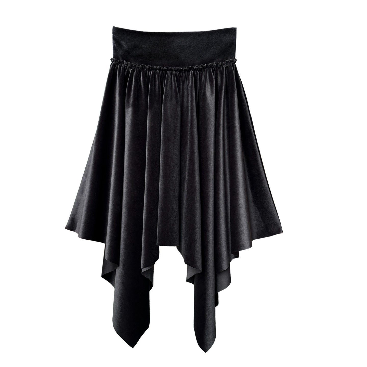 Asymmetrical Suede-Effect Party Skirt – Perfect for Fall & Winter Evenings
