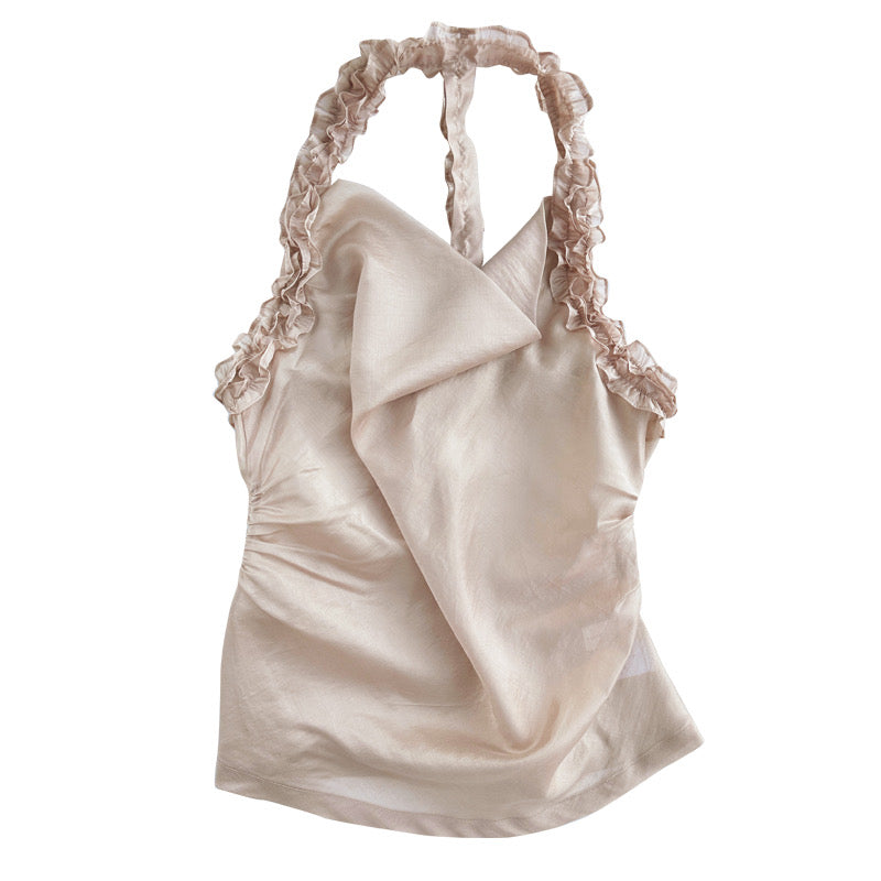 Chic Lace Backless Camisole – Perfect for Vacations & Parties