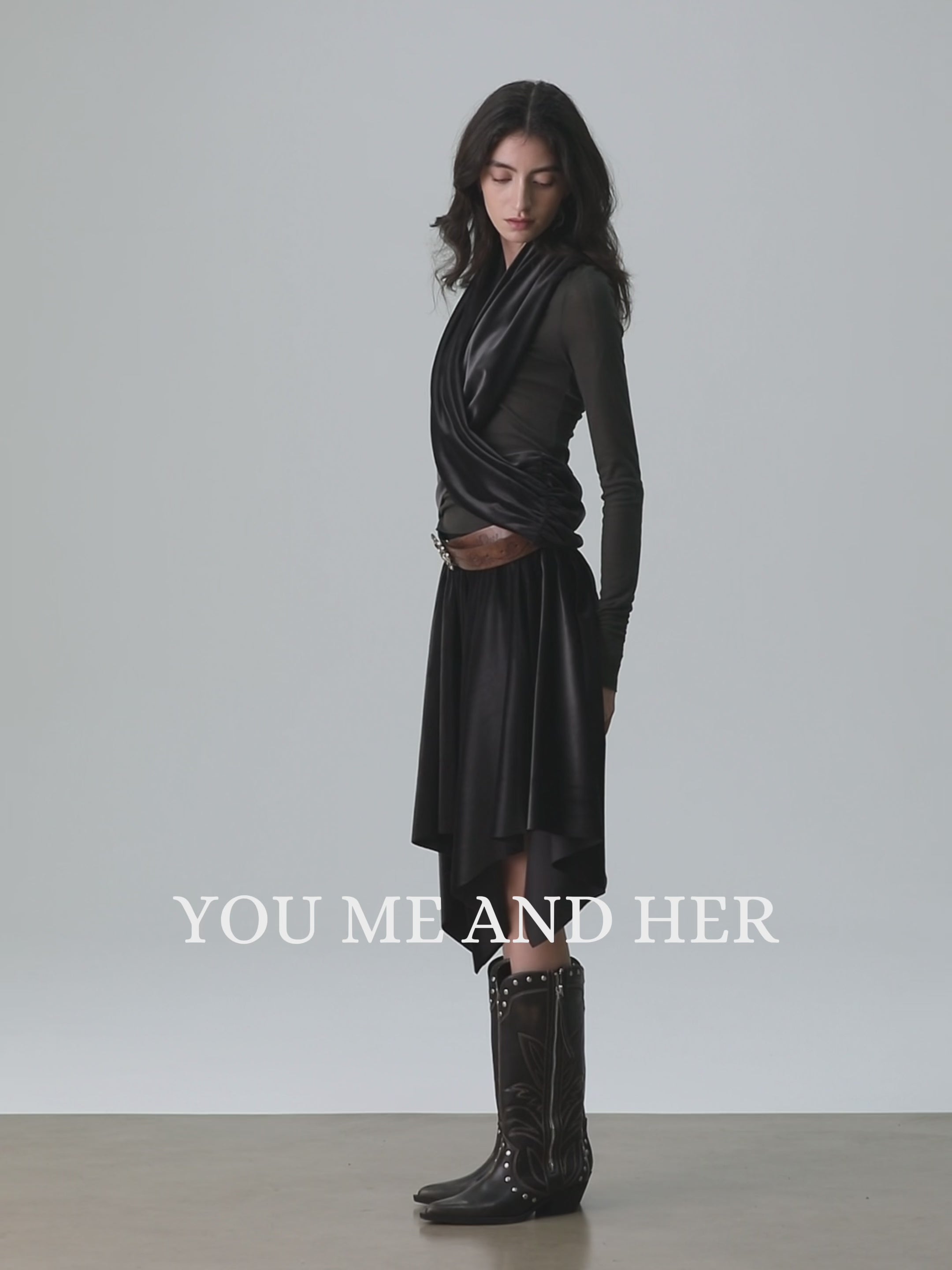 Asymmetrical Suede-Effect Party Skirt – Perfect for Fall & Winter Evenings