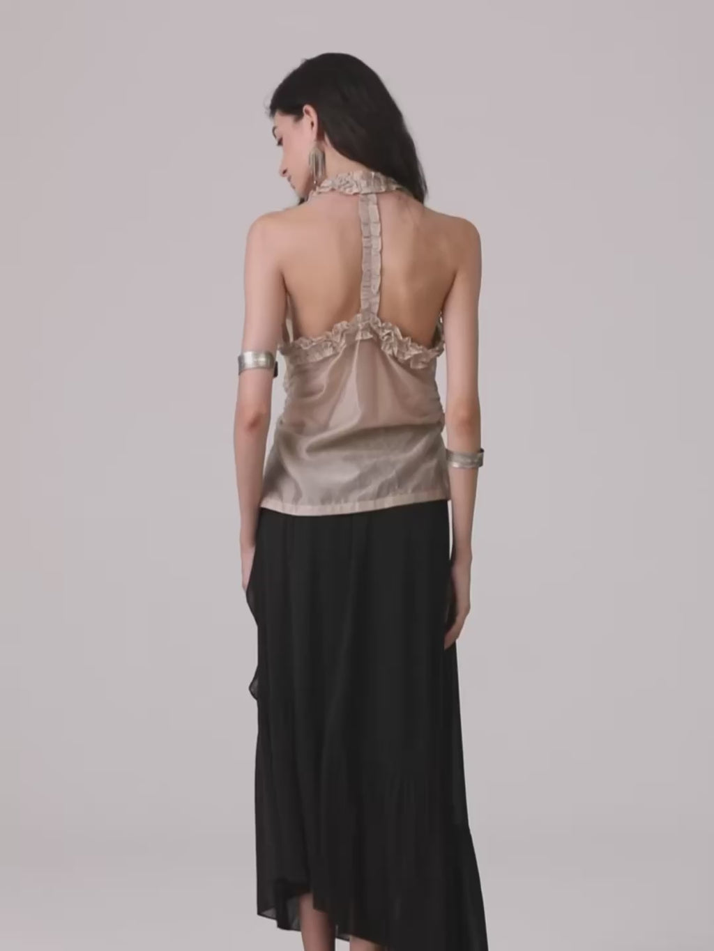 Chic Lace Backless Camisole – Perfect for Vacations & Parties