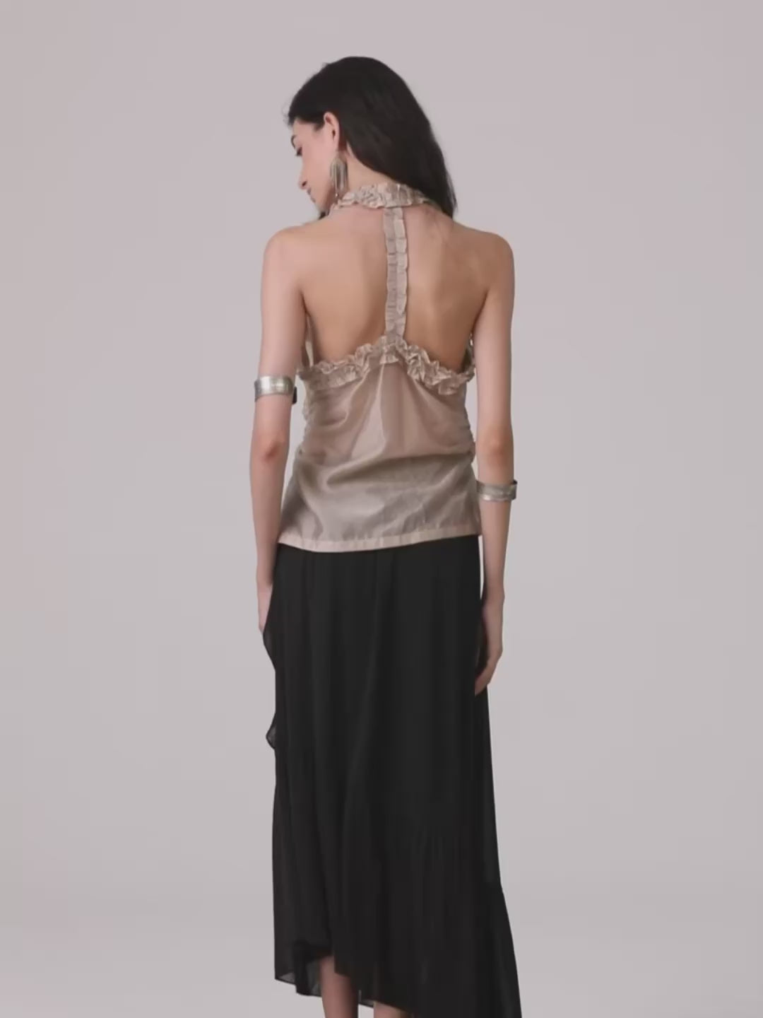 Chic Lace Backless Camisole – Perfect for Vacations & Parties